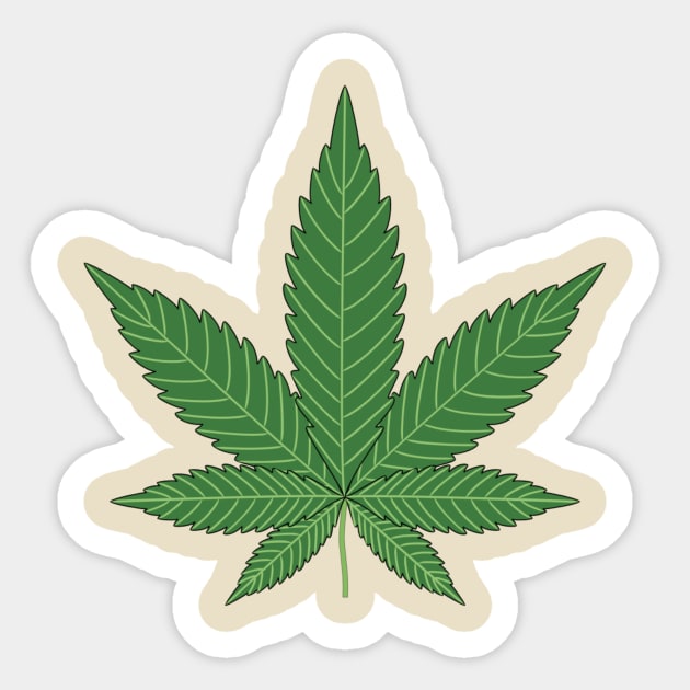 Cannabis Weed Leaf Sticker by Jokes4us